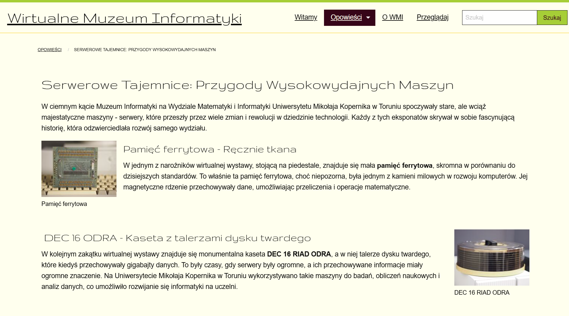 Wirtualne Muzeum Informatyki - Thumbnail